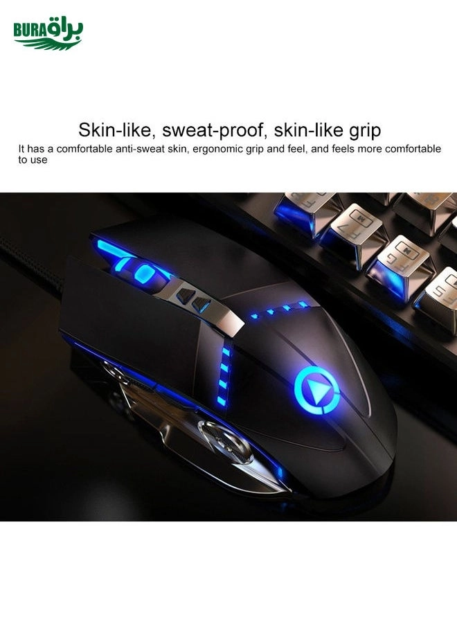 K002 - Wired + Optical Silent Mouse + Headset