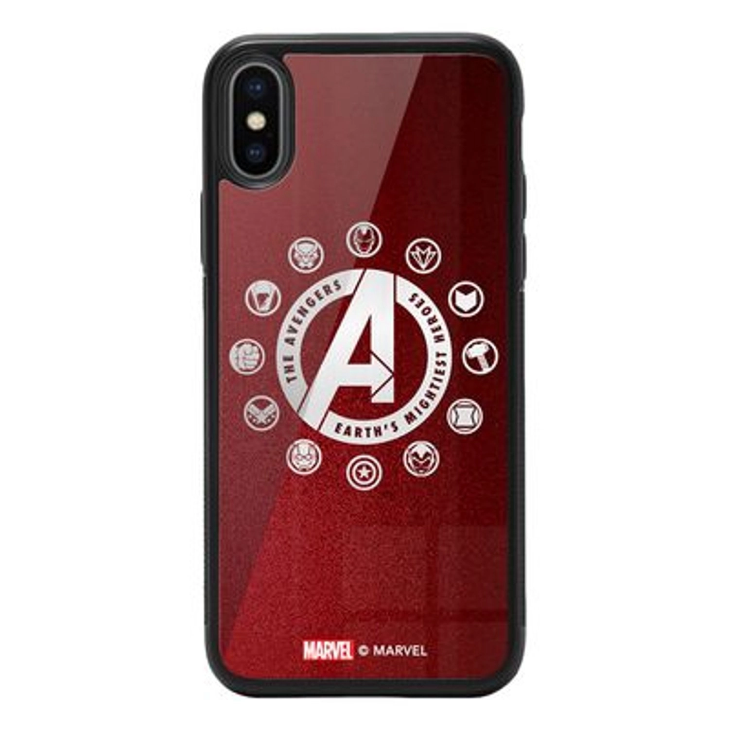 Wackylicious Avengers Character Logos Back Case for iPhone Xs Max