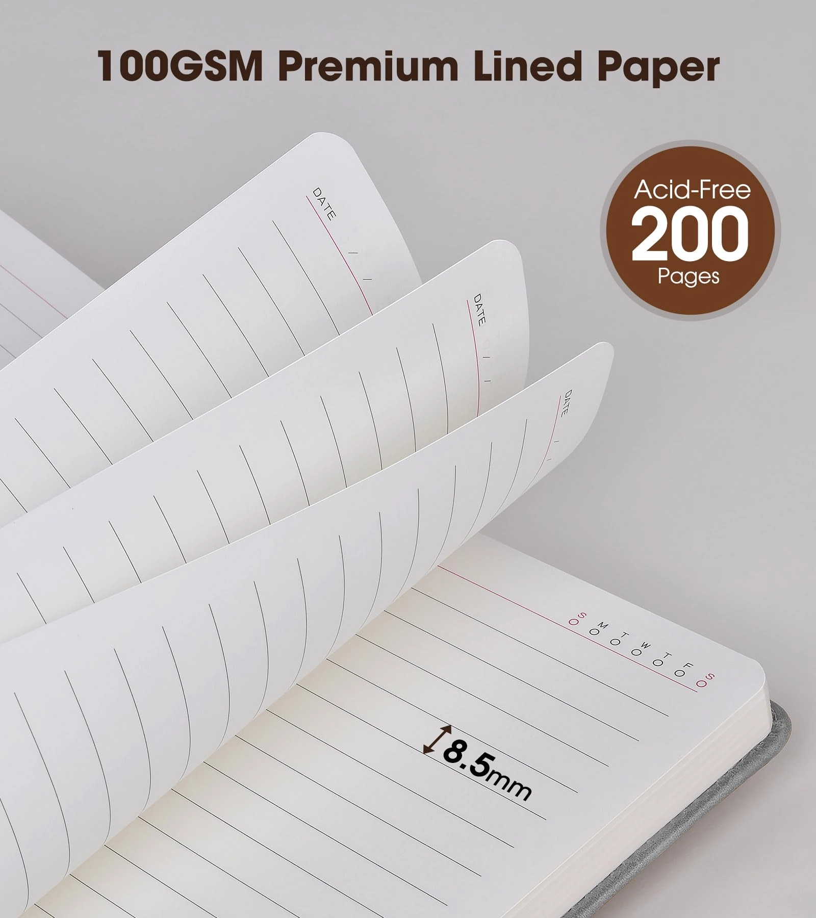 Lined Leather Journal - A5 200 Pages