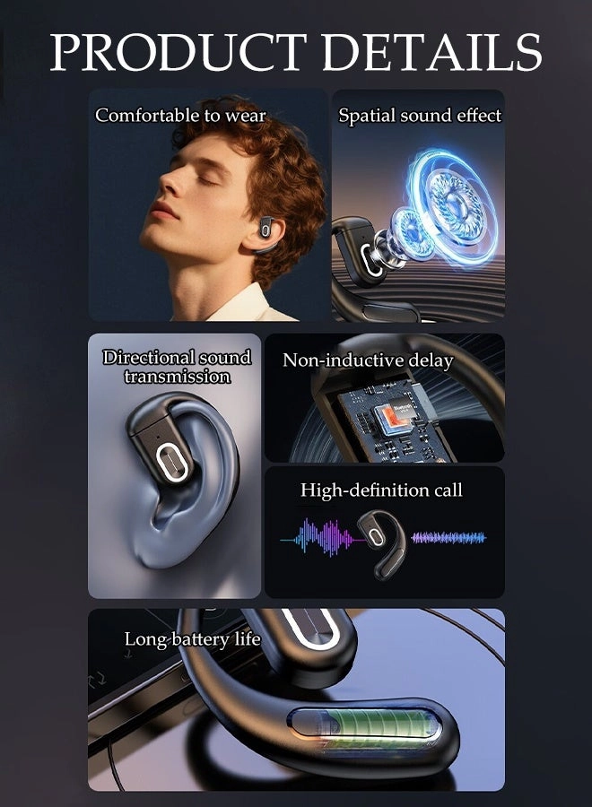 AI Real-time Translation Earphones - Single-ear Wireless Bluetooth Hanging