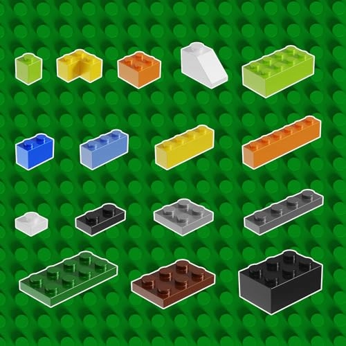 Classic Building Bricks - 500pcs + Baseplate - Green