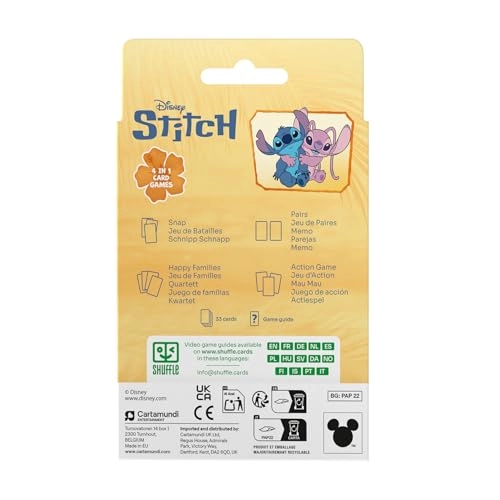 4-in-1 Stitch Card Game - Lilo & Stitch 7 Families