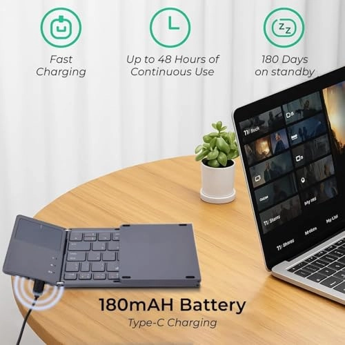 Foldable Bluetooth Keyboard - EN/AR Wireless