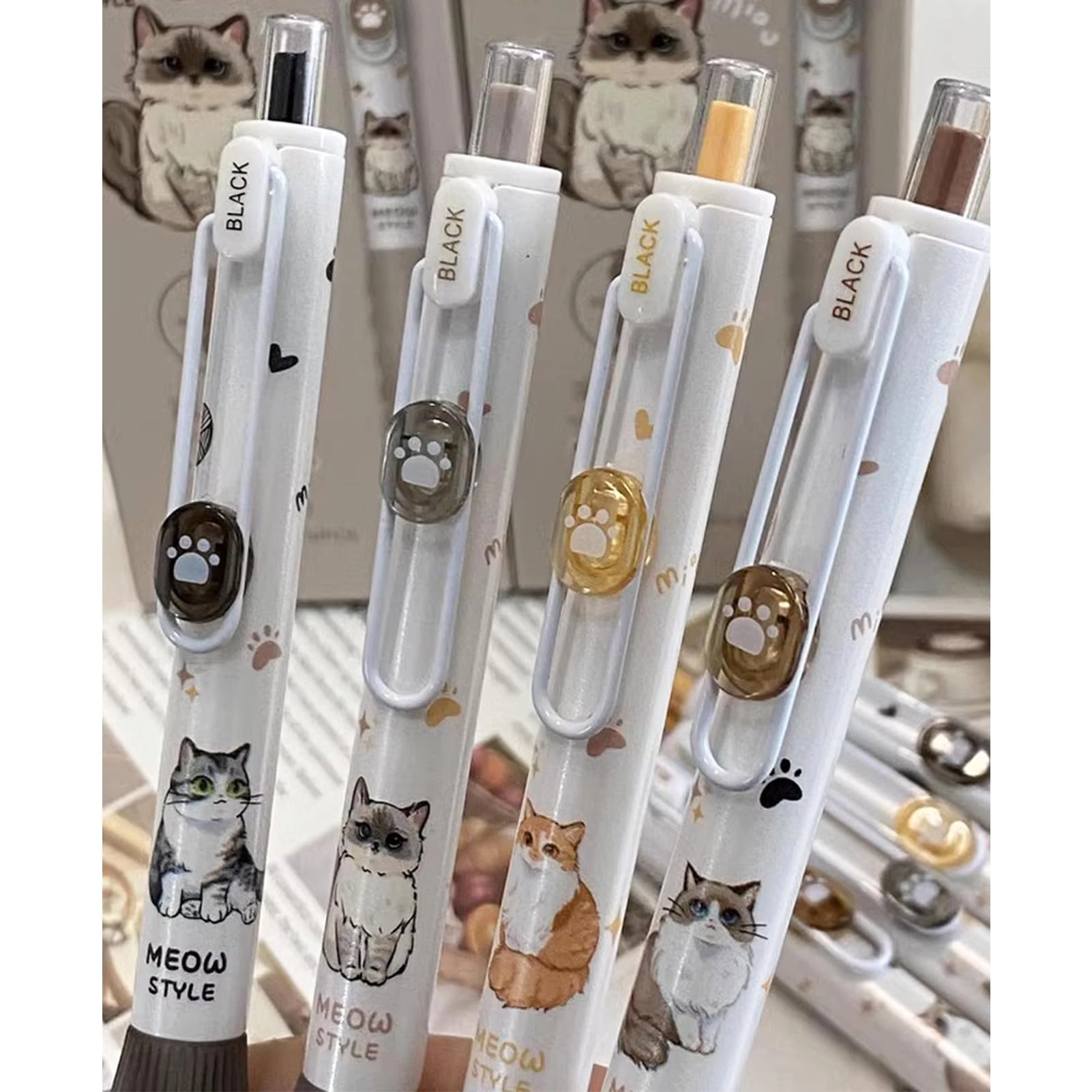 Cute Cat Erasable Pens - 4.0 Count 0.5mm