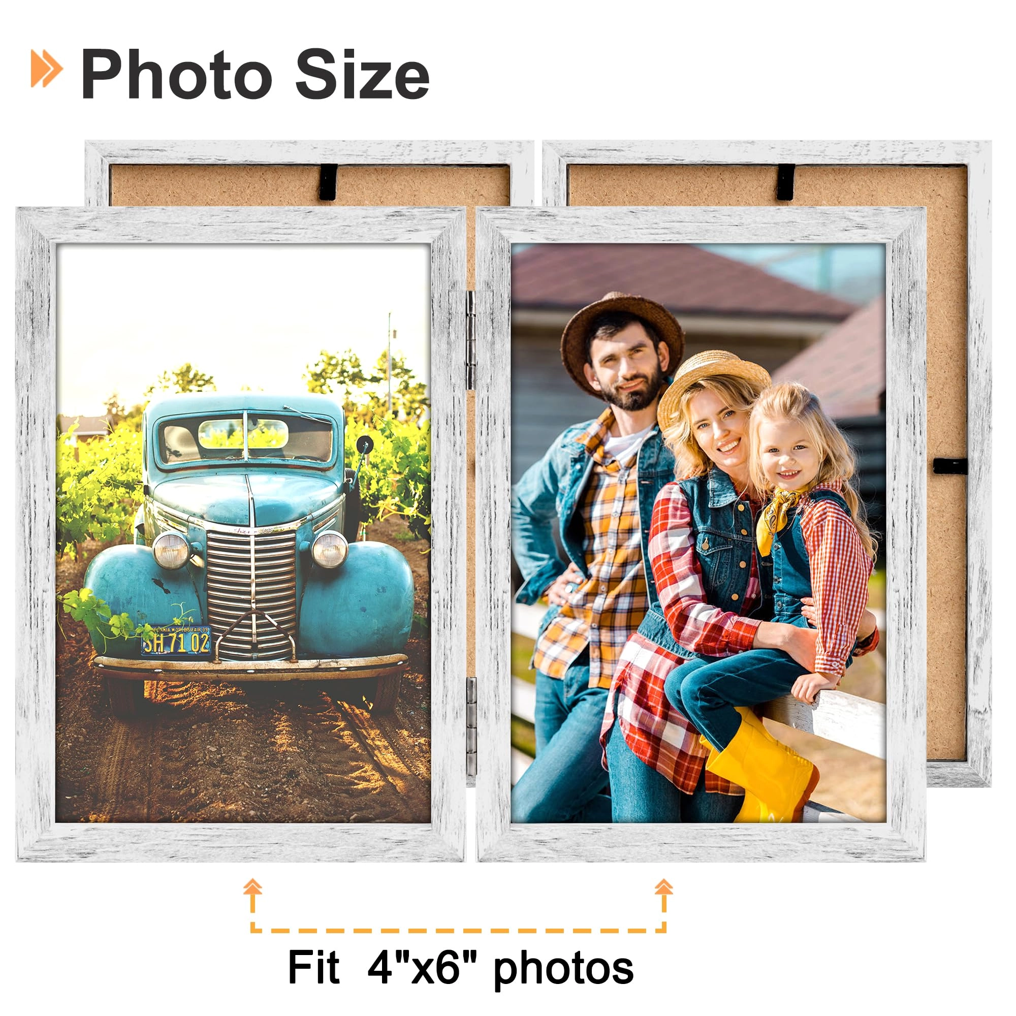 Double Picture Frame - 4x6 in two