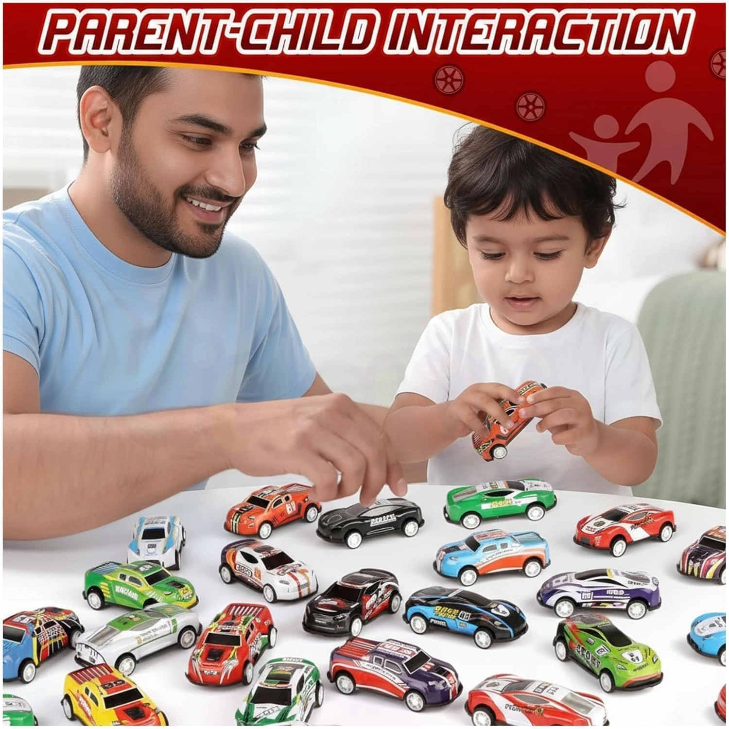 Pull Back Car Container Set - 1:64 24pcs
