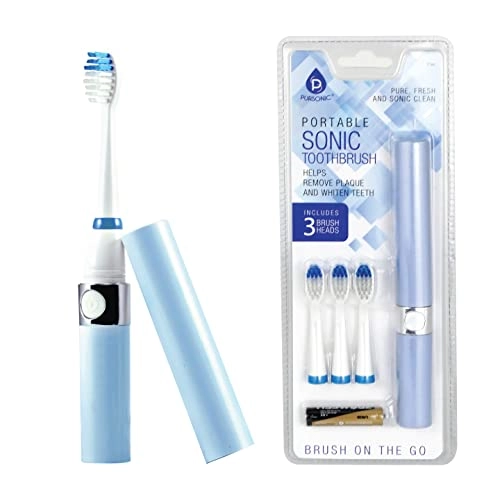 Portable Sonic Toothbrush - 22,000 Strokes Per Minute 3 Brush Heads