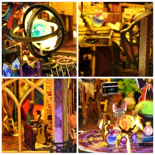 Miniature House Kit - with Light DIY Wood Plastic