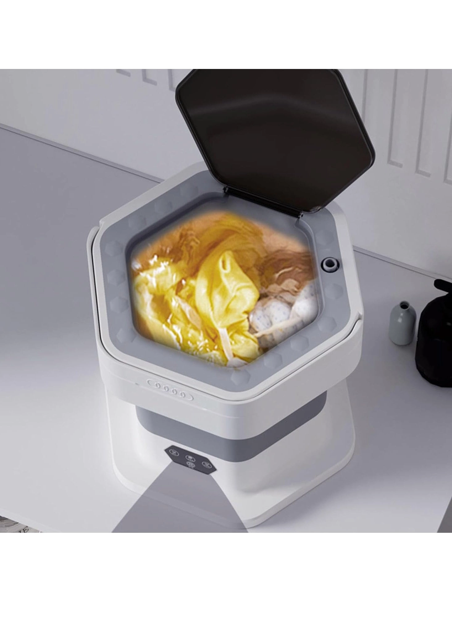 Portable Washing Machine, Portable Washer and Dryer, Small Collapsible Laundry for Travel, Large Capacity Foldable Mini Washing Machine for Apartment, Dorm, Camping, RV,