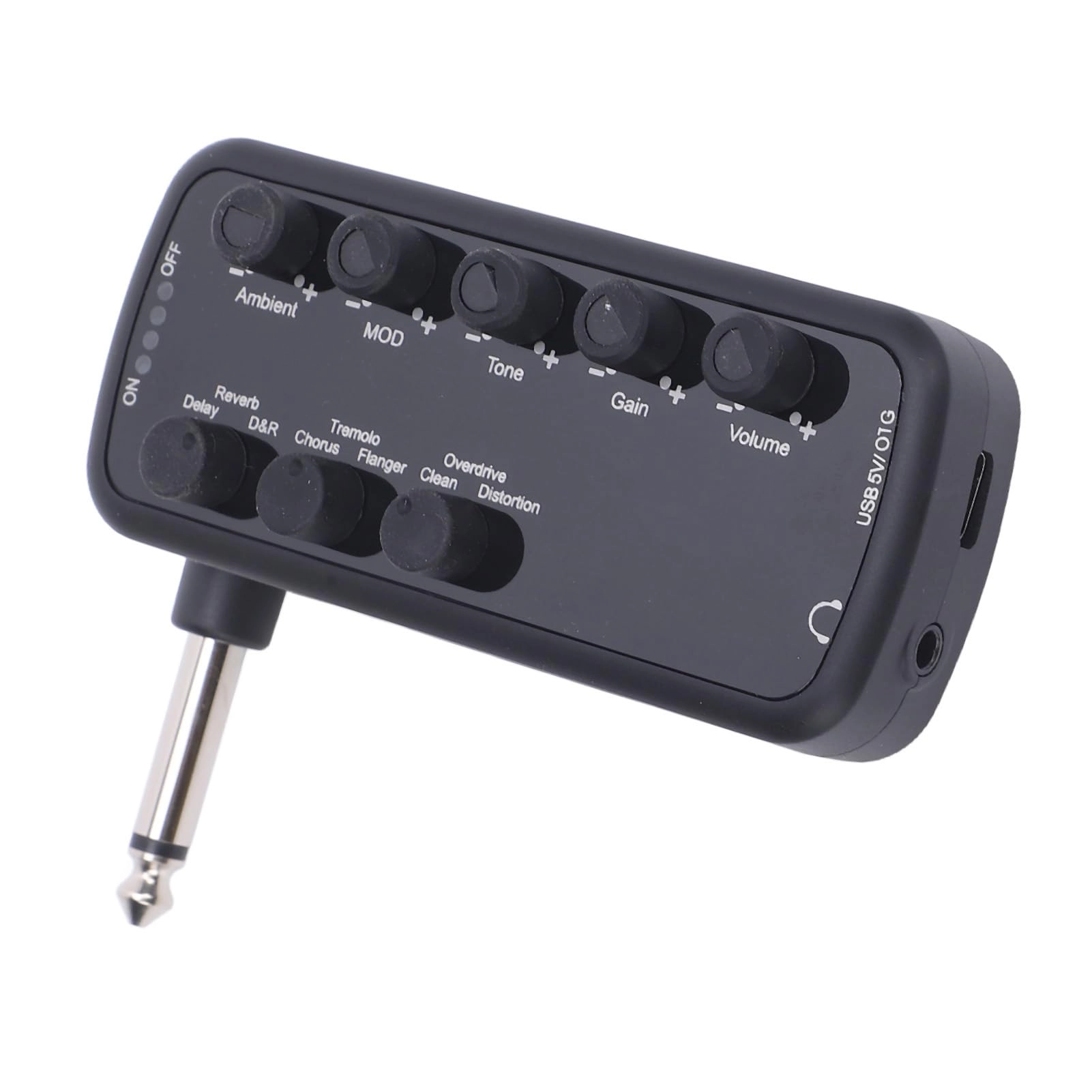 POENVFPO Guitar Headphone Amplifier - OTG Recording USB Charging Chorus Tremolo