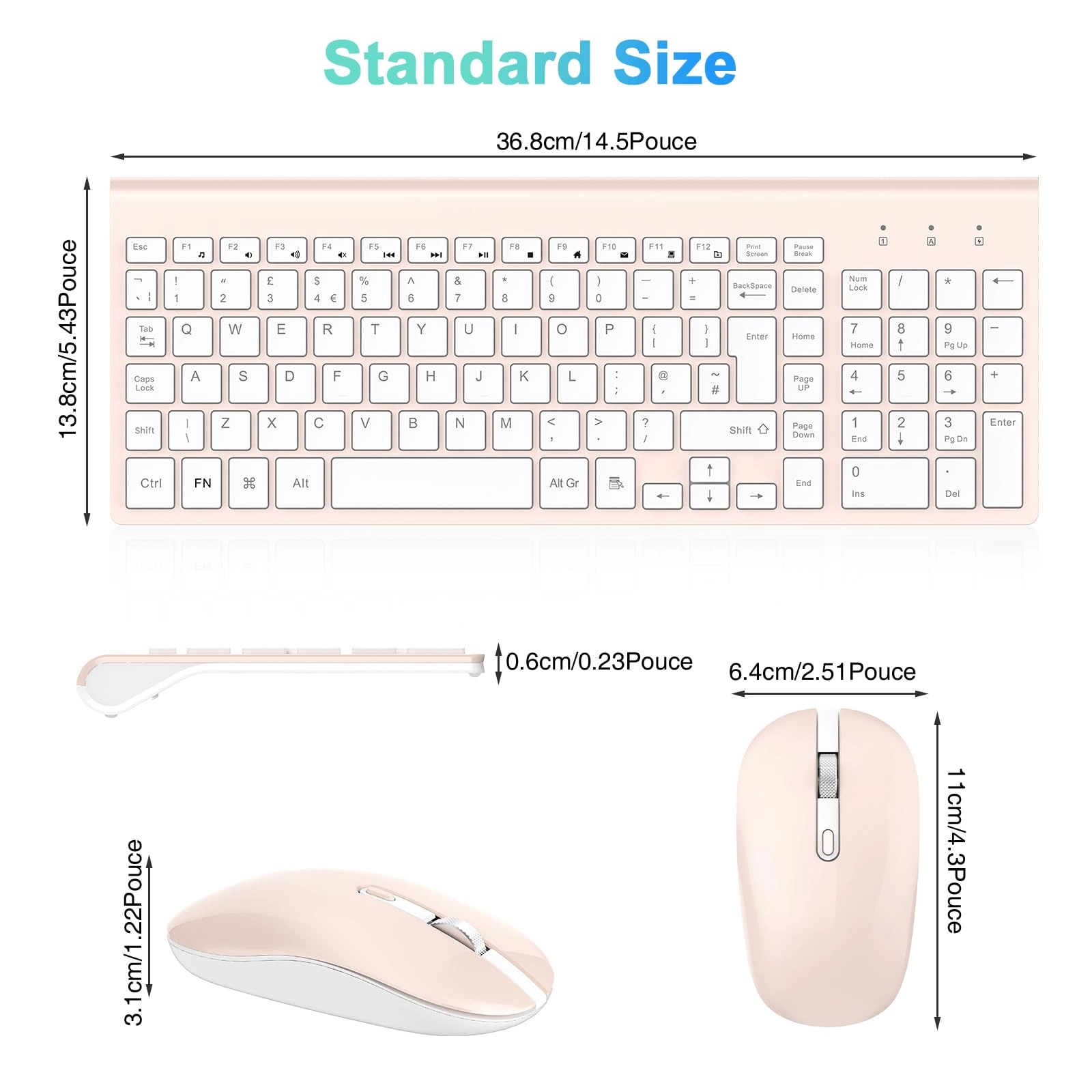 Wireless Keyboard Mouse Combo - UK Wireless