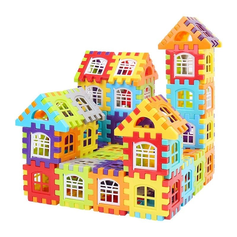 Large Plastic Building Blocks - 210 pcs