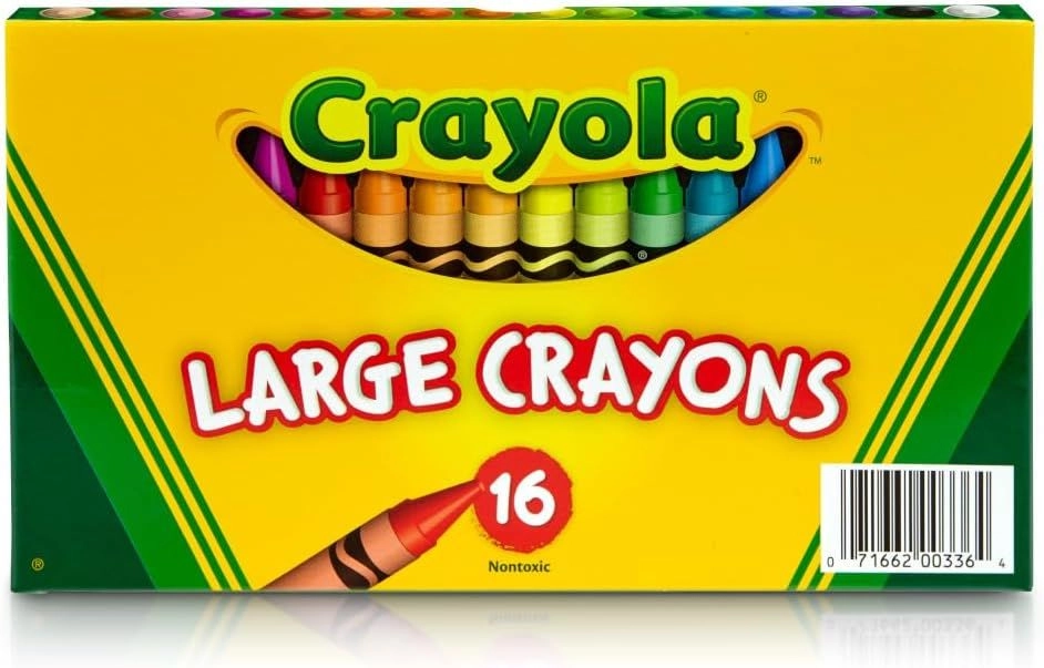 Ultra-Clean Washable Large Crayons - 16 Ct