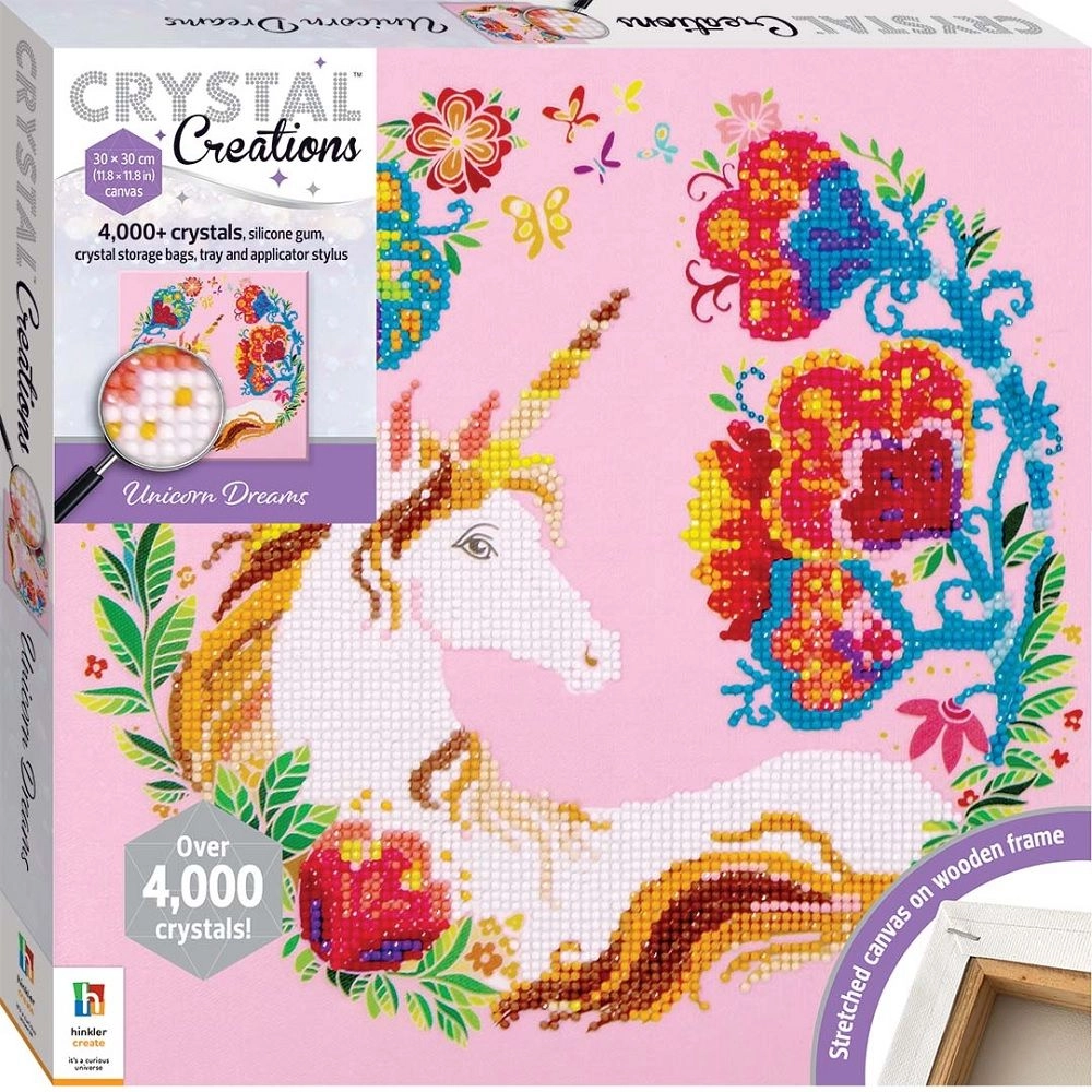 Hinkler Crystal Creations Canvas Unicorn Dreams