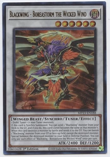 Yu-Gi-Oh! Blackwing Boreastorm The Wicked Wind MP23-EN188 - English
