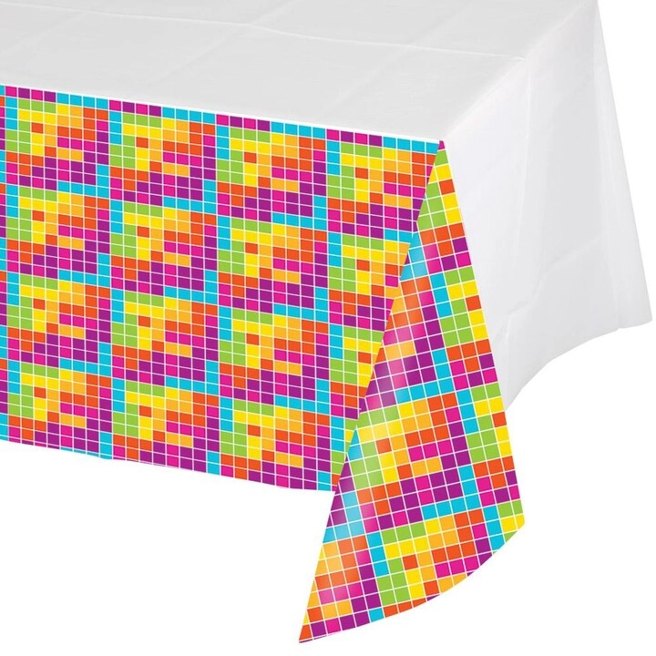 CREATIVE CONVERTING Get Nerdy Plastic Tablecover Border Print