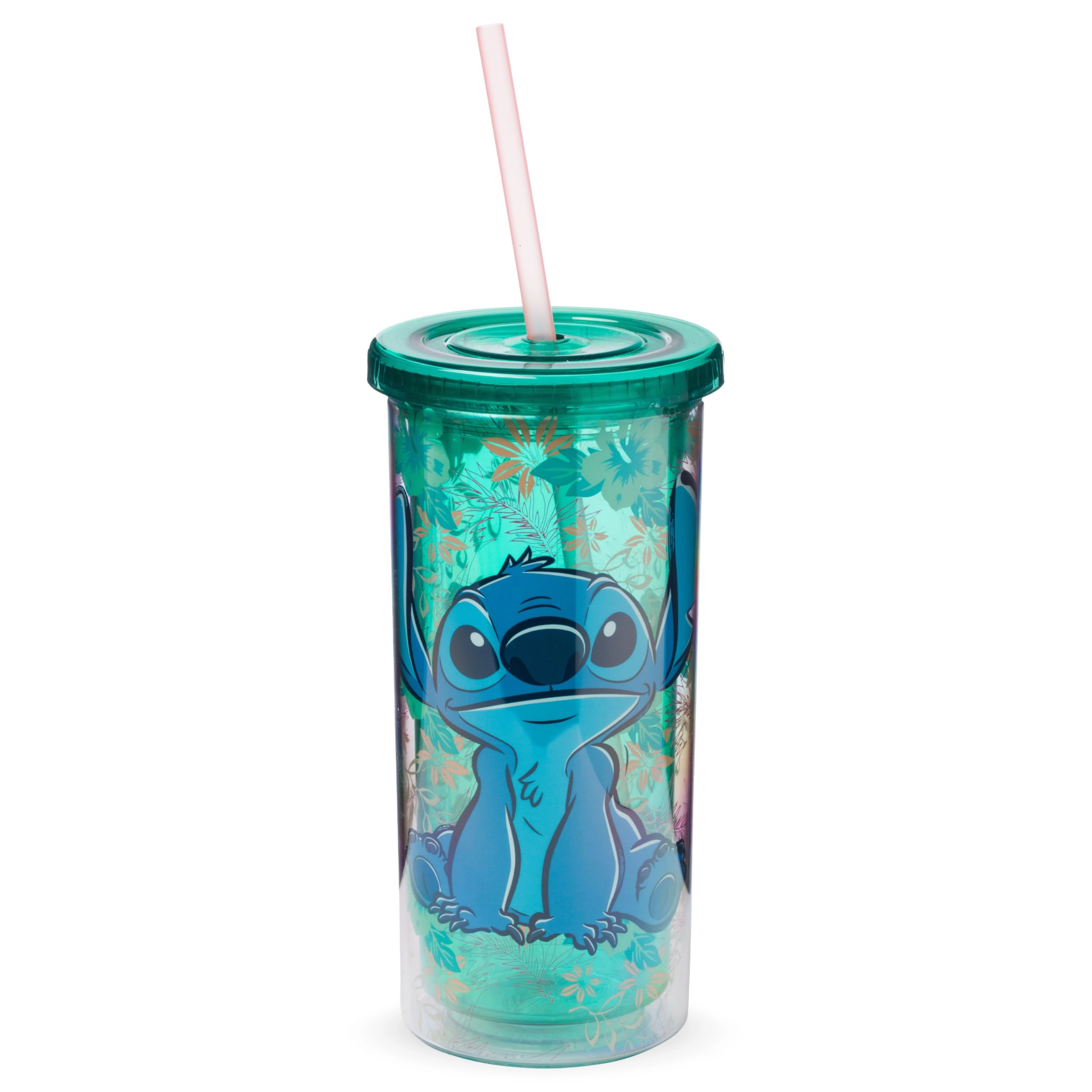 Disney Lilo and Stitch Reusable Cup - 1 pcs - Tropical Pattern