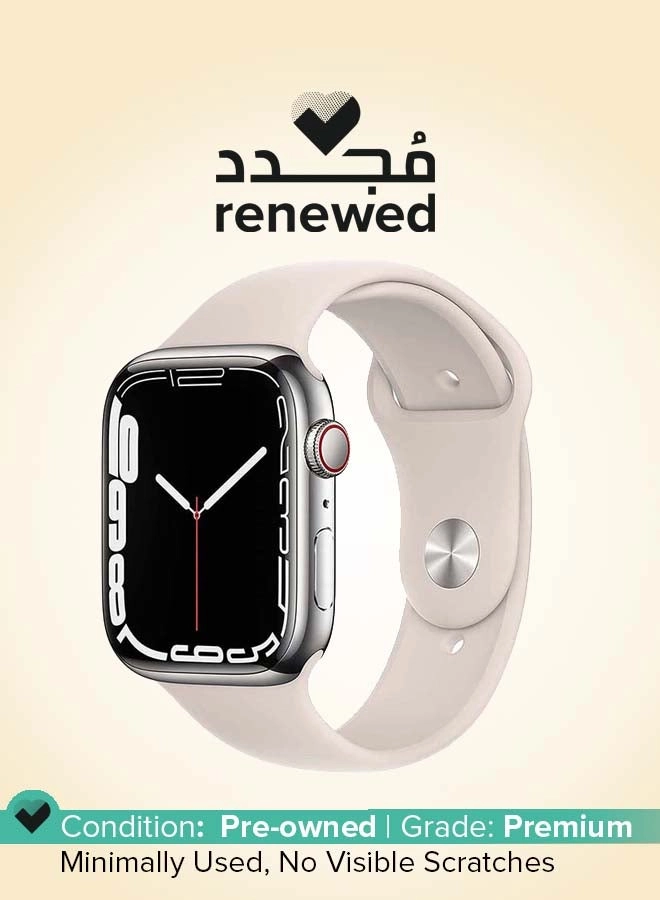 Apple (Renewed) Watch Series 7 41mm Graphite Stainless Steel Cellular GPS