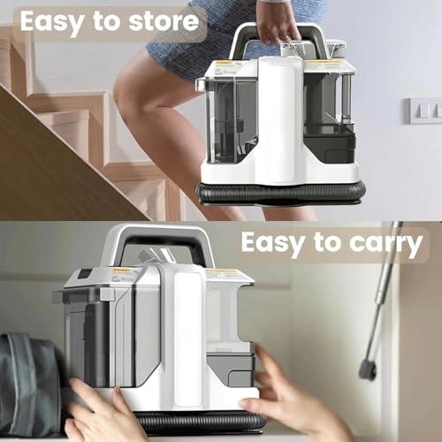 6-in-1 Portable Carpet Washer - Hot and Cold Water Extraction
