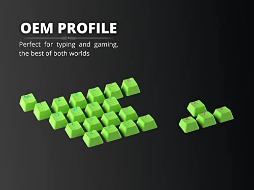 Rubber Keycap Set - OEM Profile Pistachio 23 Keys
