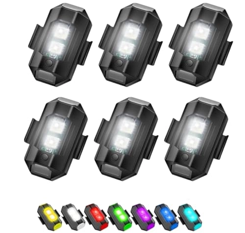 Flashlight - 6 Pack 7 Colours Rechargeable Pack