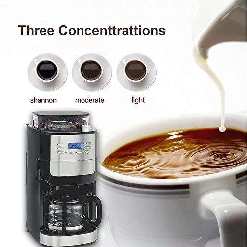 Drip Filter Coffee Machine - 1.8L 200g Integrated Grinder