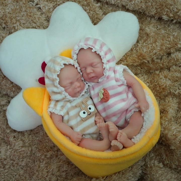 Reborn Baby Doll - 6 Inch Silicone Twin