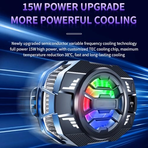 Phone Cooler - 30S Fast Cooling 15W RGB Light