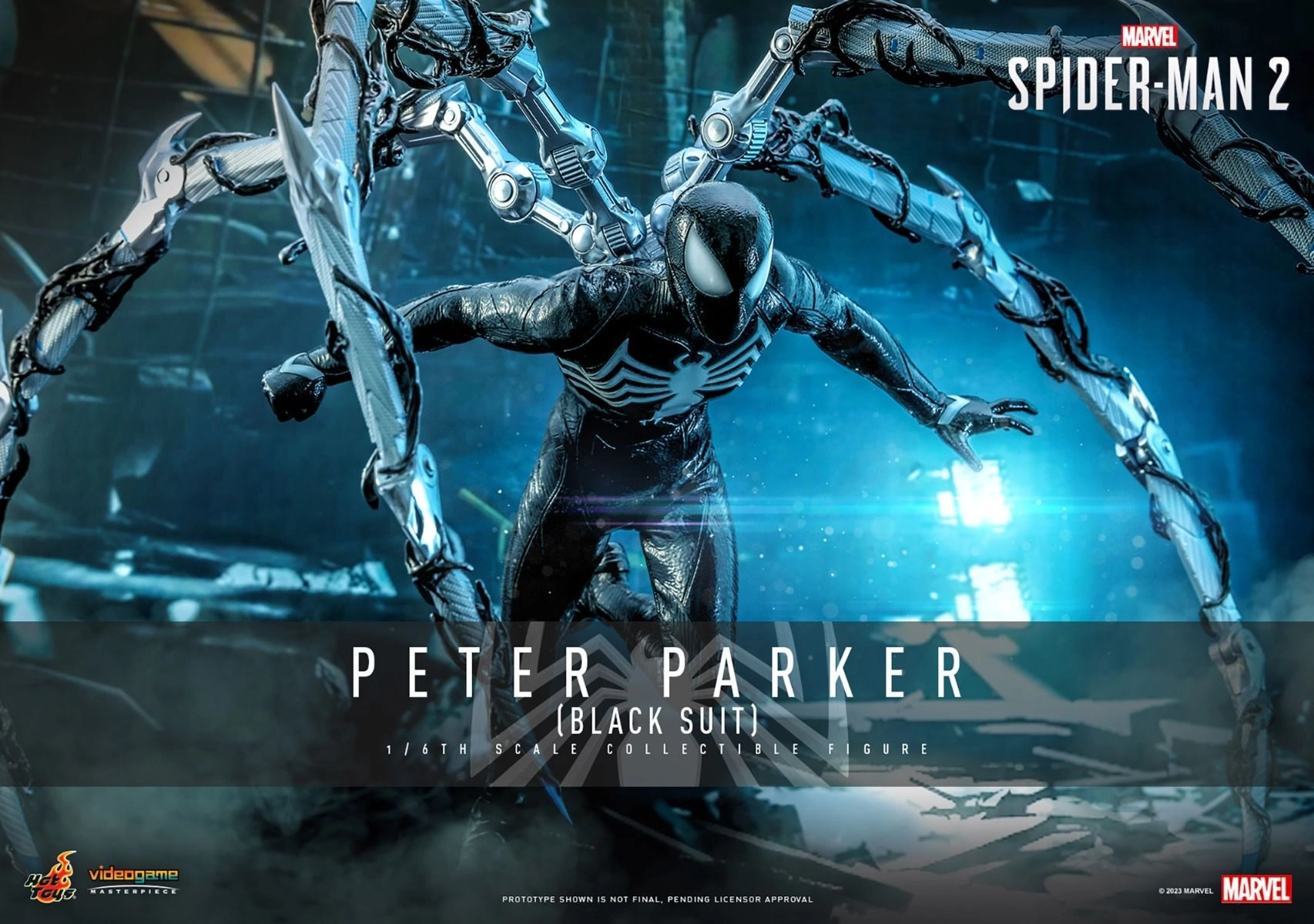 Peter Parker (Black Suit) Sixth Scale Collectible Figure - Marvel