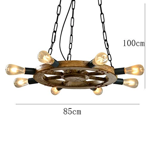 Vintage Boat Rudder Resin Chandelier