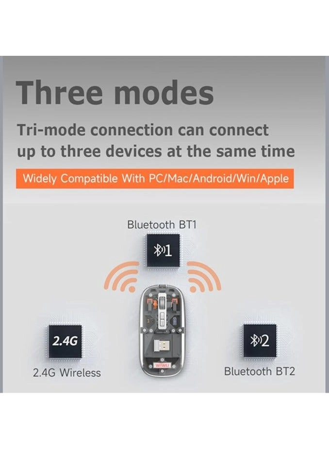 Crystal Transparent Magnetic Mouse - Wireless