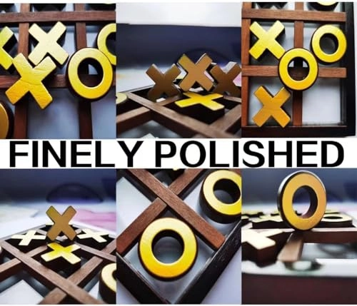 Tic Tac Toe - Wooden Family Game Two-Player