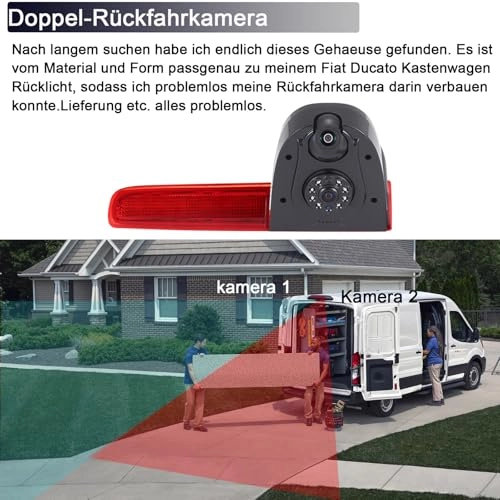 Brake Light Reversing Camera + 7 Inch LCD Monitor - Night vision 1280 x 720