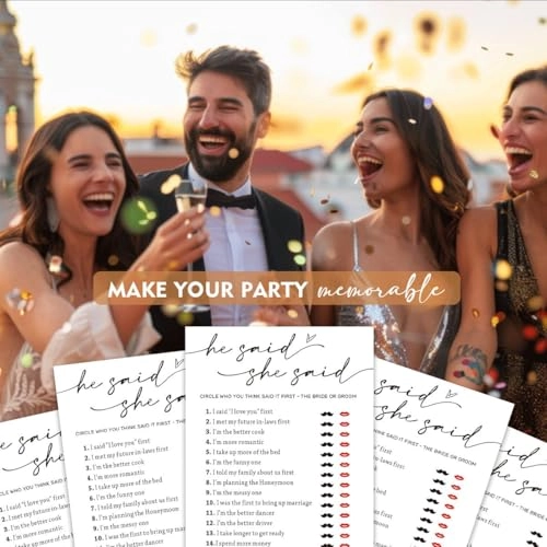 Bridal Shower Bingo - 25 pieces Unisex-Adults