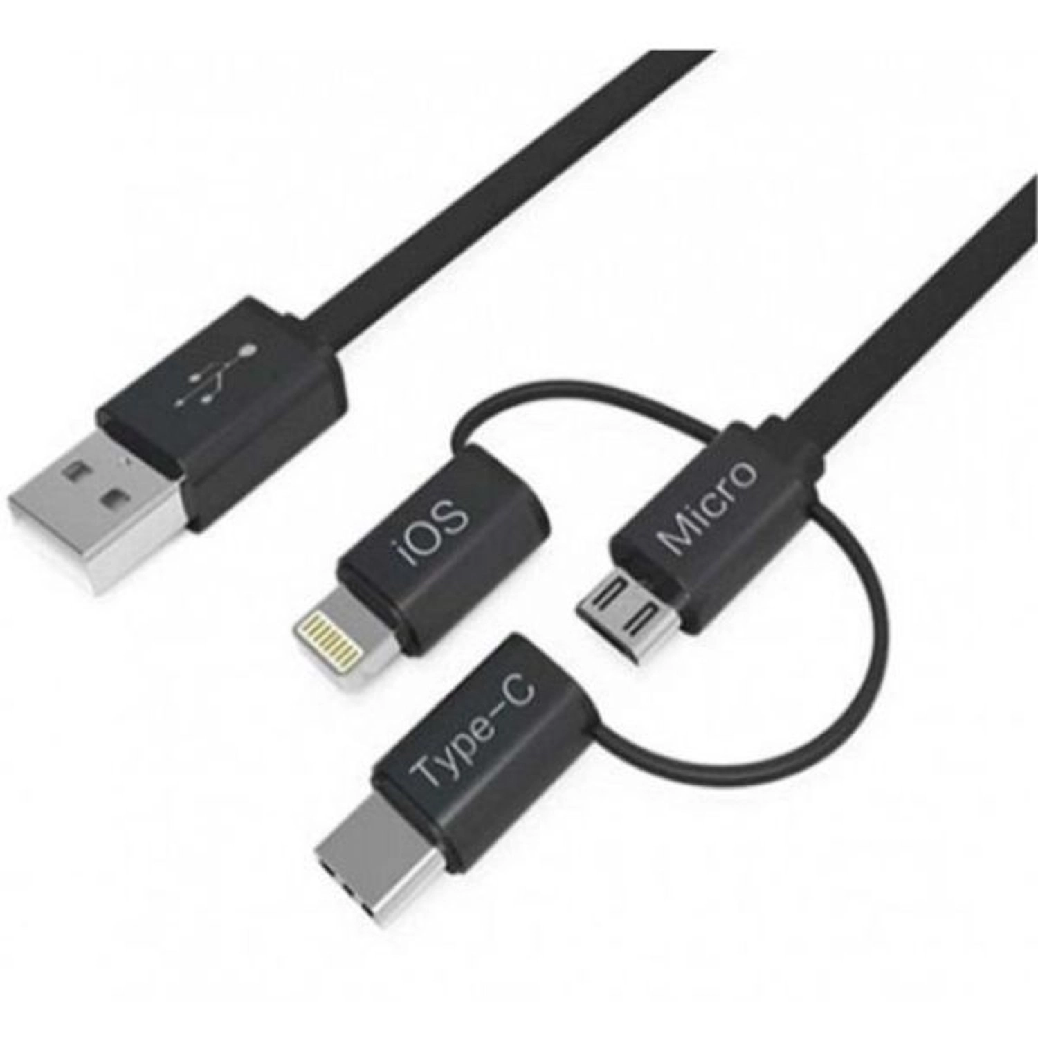 3-in-1 USB Cable Type-C to Lightning 1m