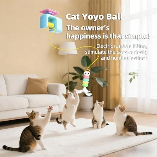 TOPINCN Cat Hanging Toy - Door Hanging Automated Movement Portable