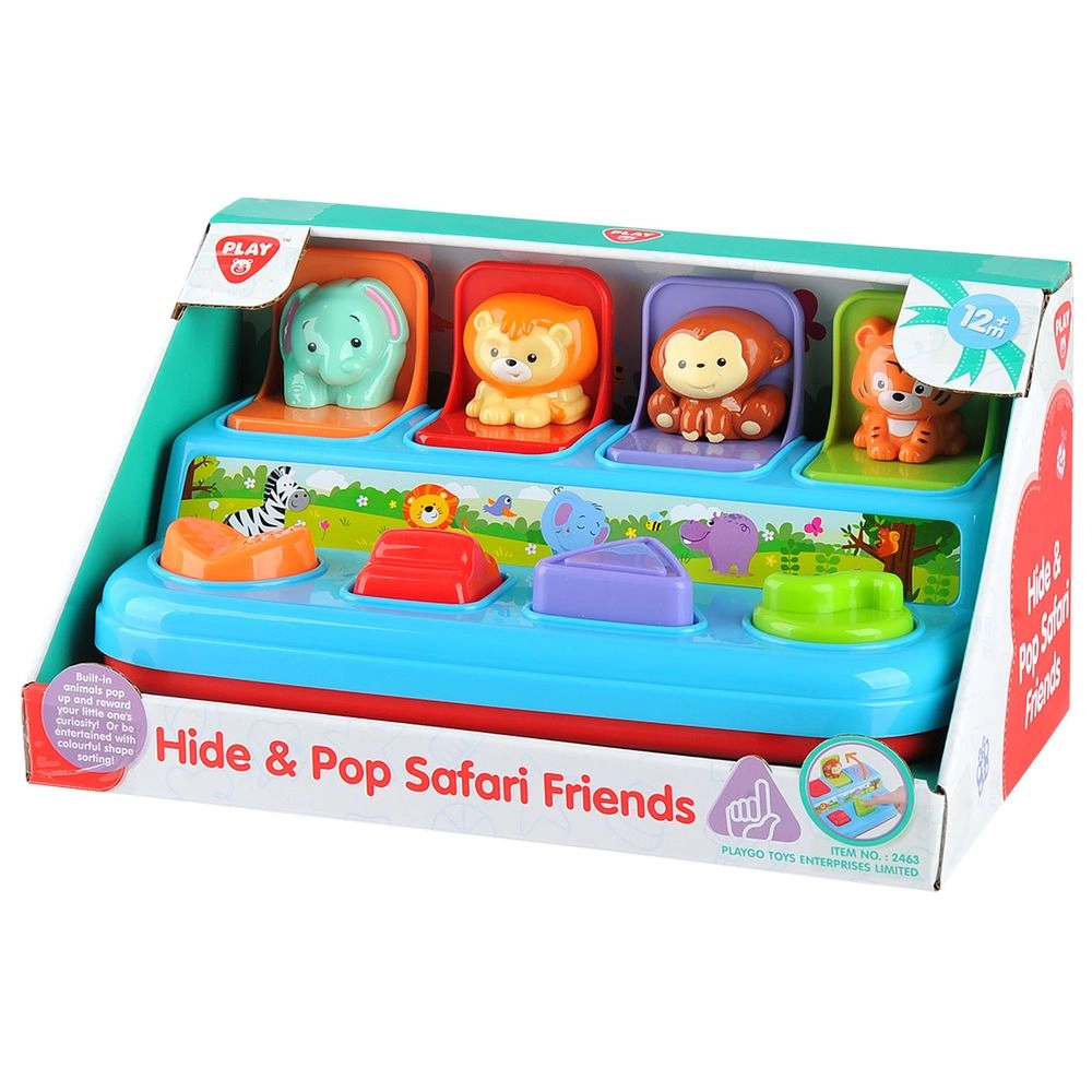 Hide & Pop Safari Friends - Suitable for 12 months and above