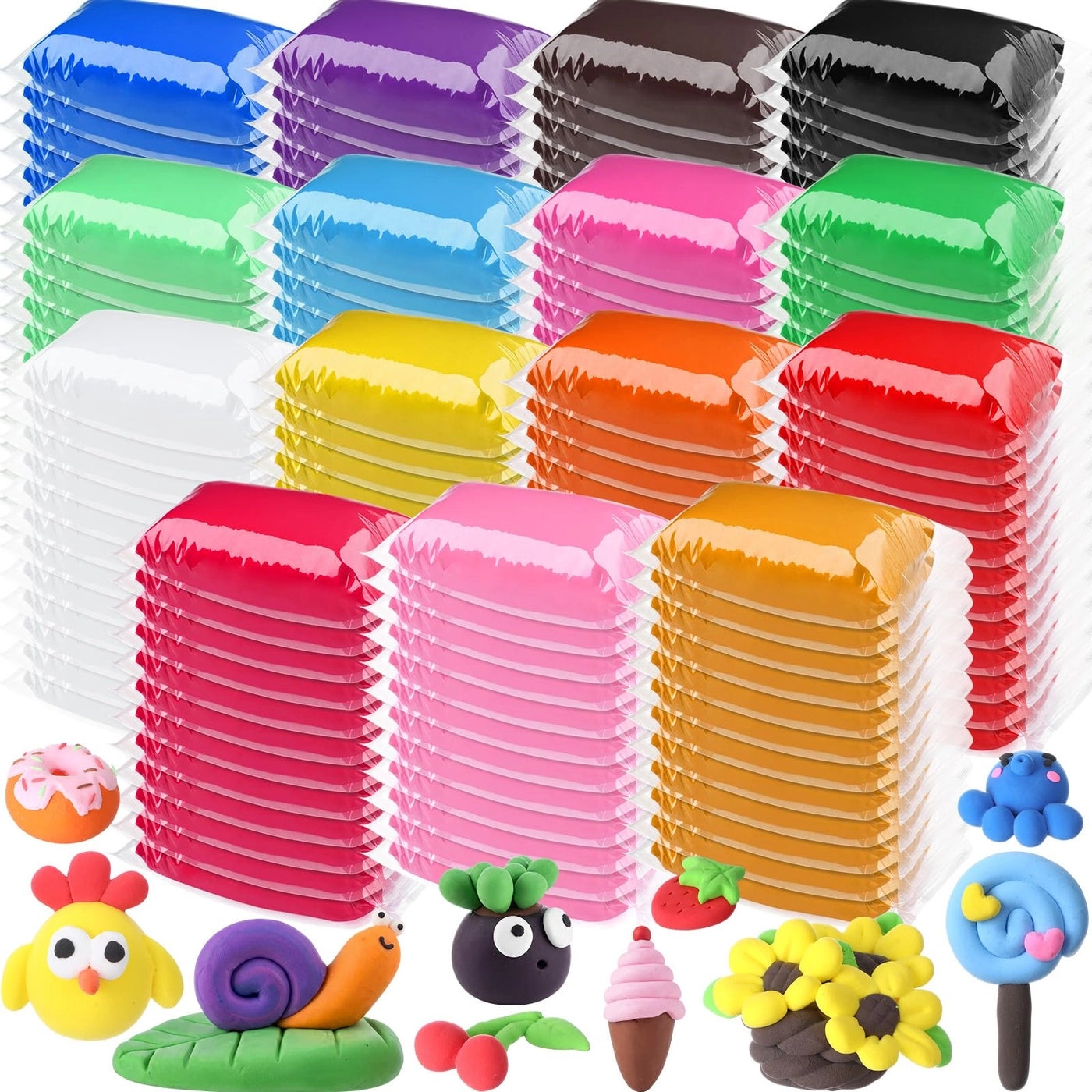 Air Dry Clay - 72 Pcs