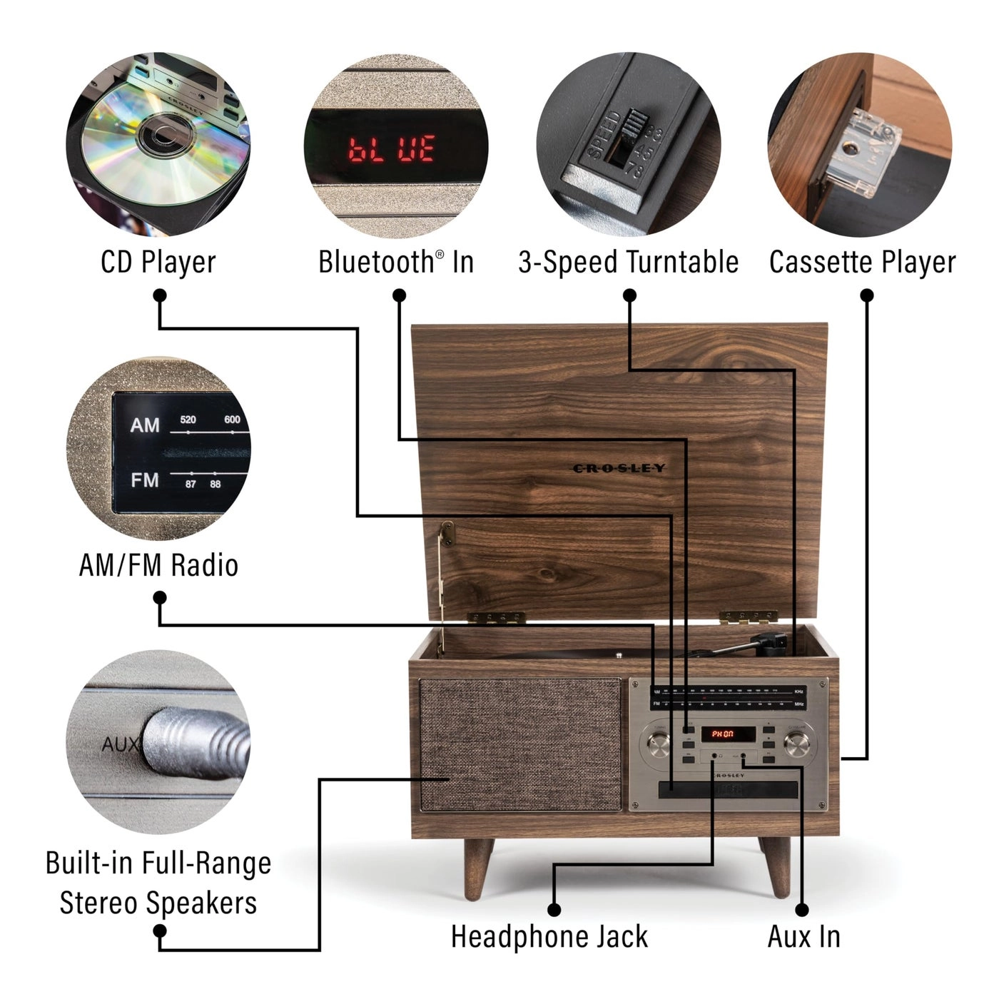 CR7023A-WA - 8-in-1 3-Speed Bluetooth