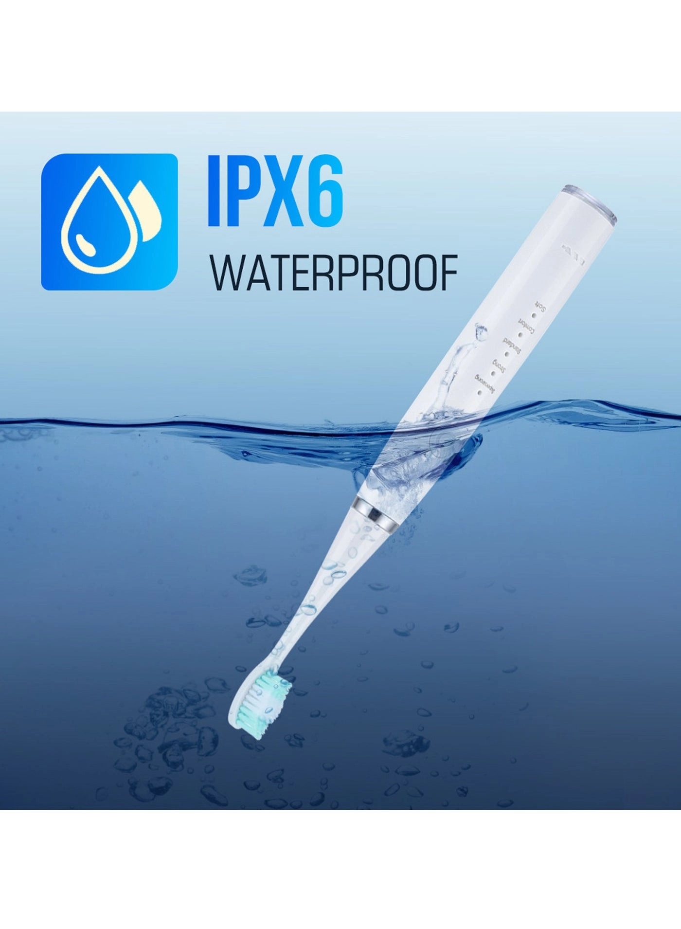 PSM brush - 6-Speed Sonic Vibration White Combo