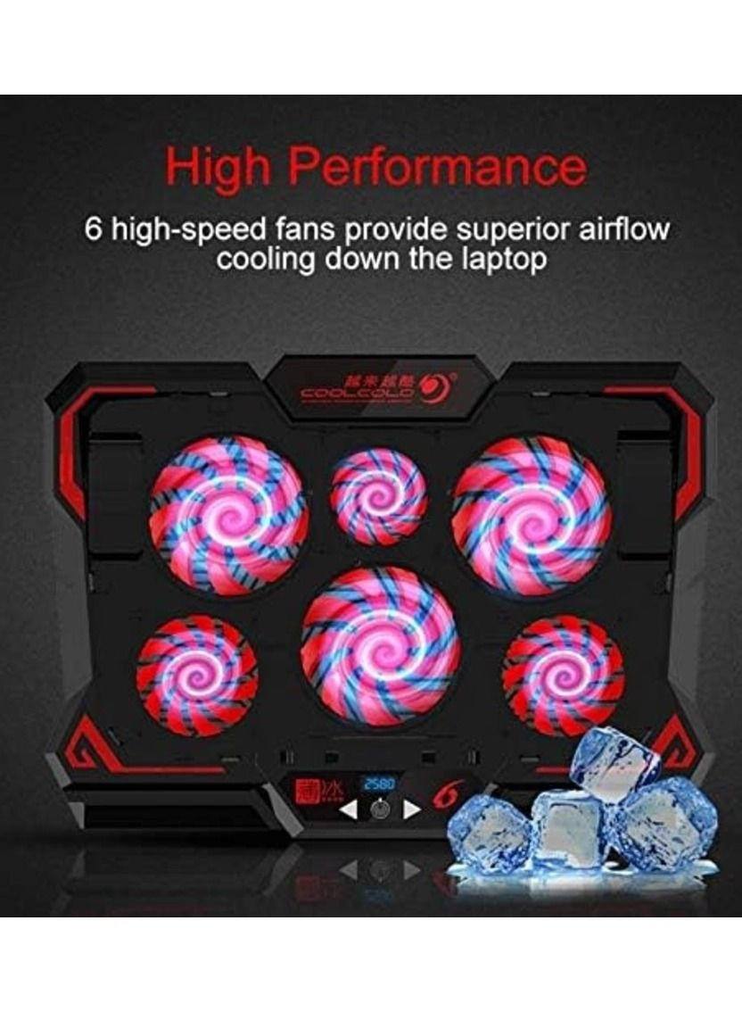 Gaming Laptop Cooling Pad - 6 piece(s) 17.3 inch