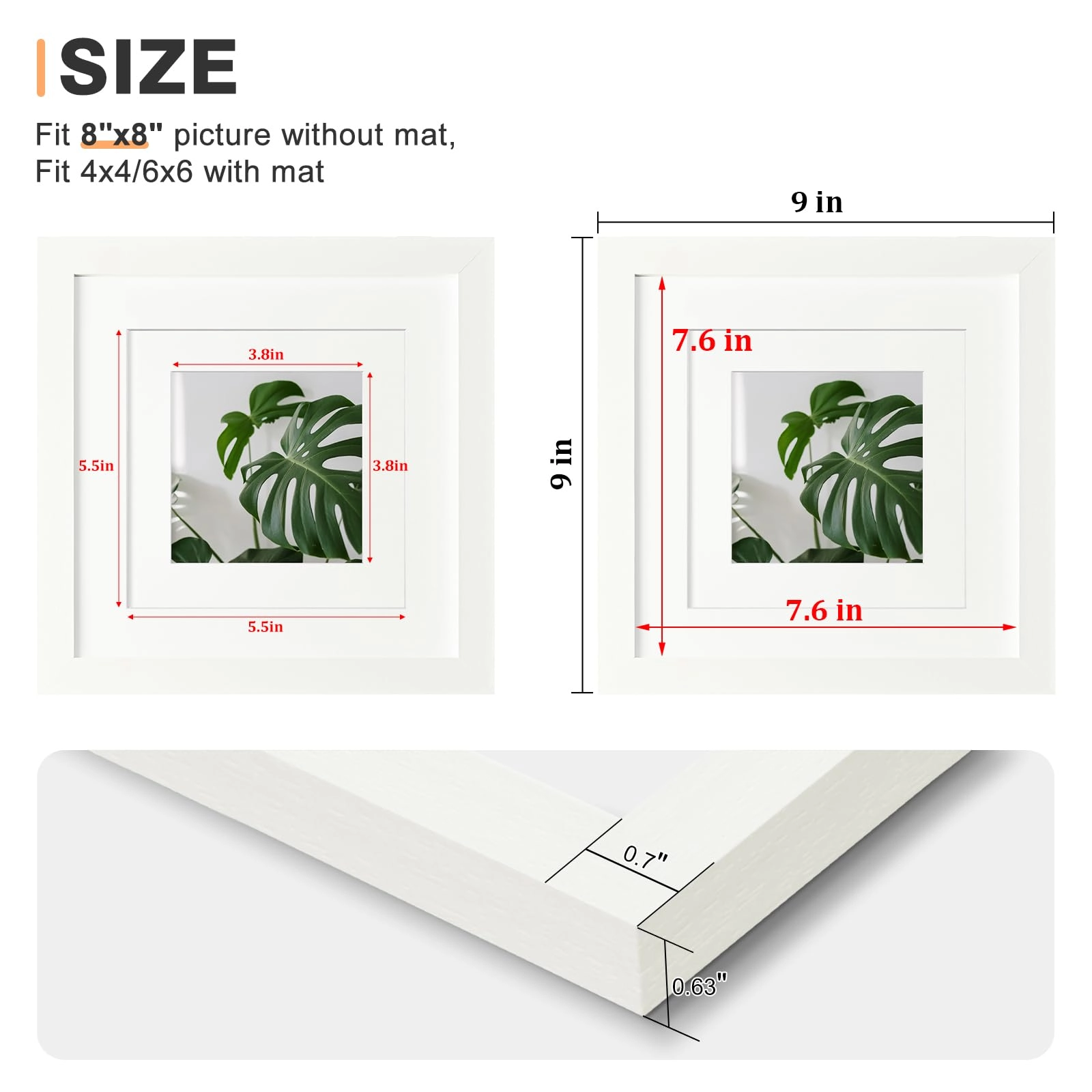 Collage Picture Frame - 8x8 Set