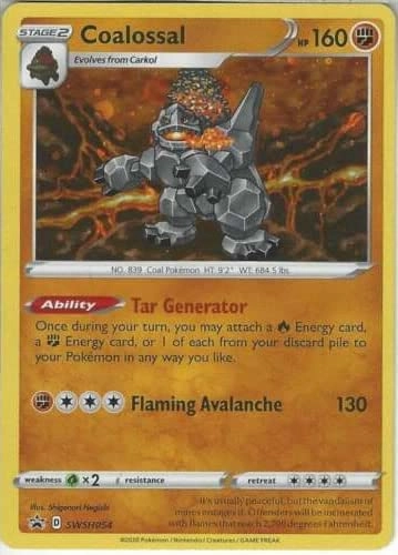 Pokémon Pokemon Coalossal SWSH054 - English + Toploader