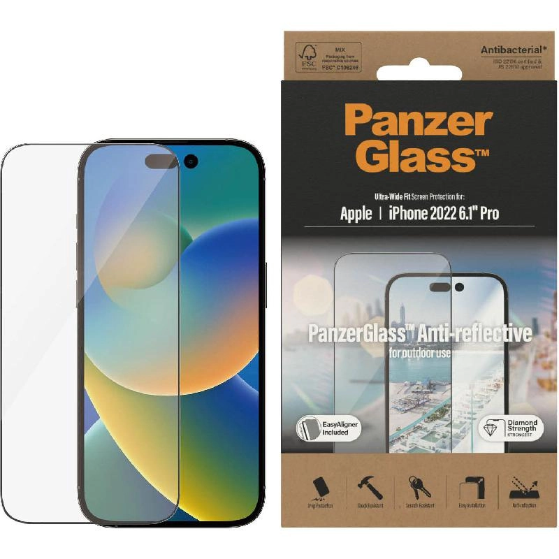 Ultra Wide Fit Clear Tempered Glass Screen Protector for iPhone 16 Plus