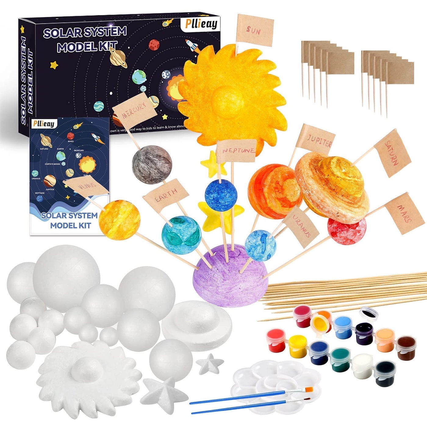Pllieay Solar System Foam Ball Kit - 63 pieces