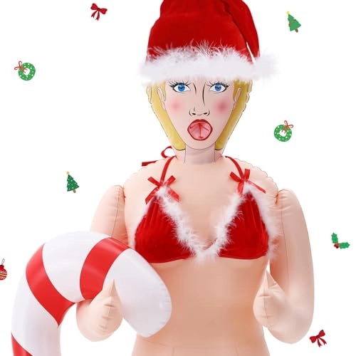 Blow up Mannequin - 59 inches + Lingerie Set - Alice + Inflatable Candy Cane - 47.24 inches