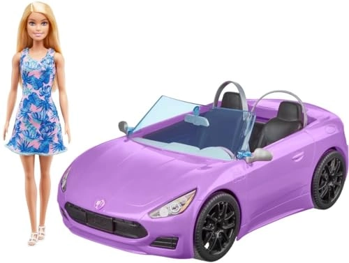 Convertible Car + Brunette Doll