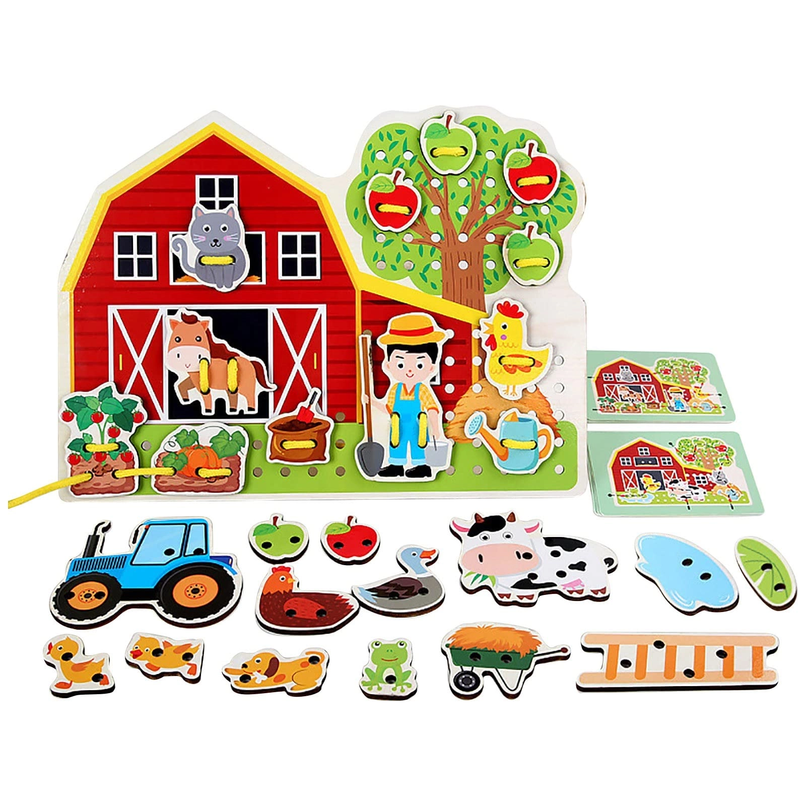 ZEWLT Wooden Farm Fire Threading Board - 4 years+