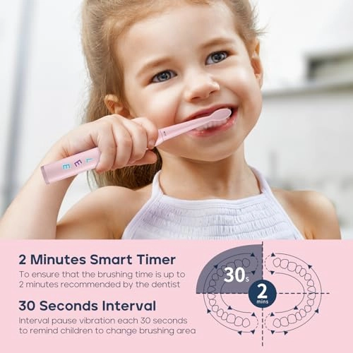 Kids Electric Toothbrush - 8 Brush Heads 5 Modes
