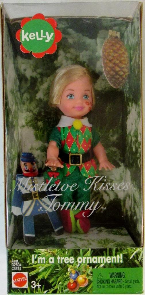 Mattel TOMMY Doll and Tree Ornament - Approx 4.5" tall Plastic